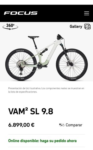 Focus Vam 2 SL E-Bike Talla M