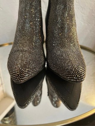 Botines Menbur plateados con cristal talla 40