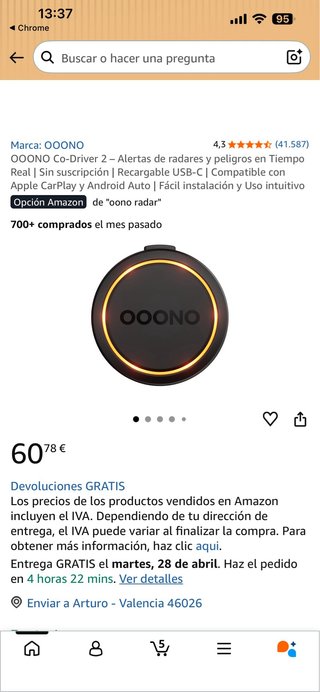 OOONO Detector de Radares Co-Driver 2