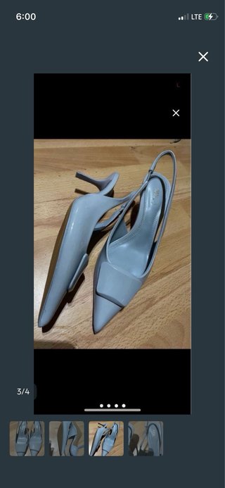 Zapatos Zara grises slingback