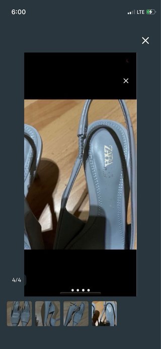 Zapatos Zara grises slingback