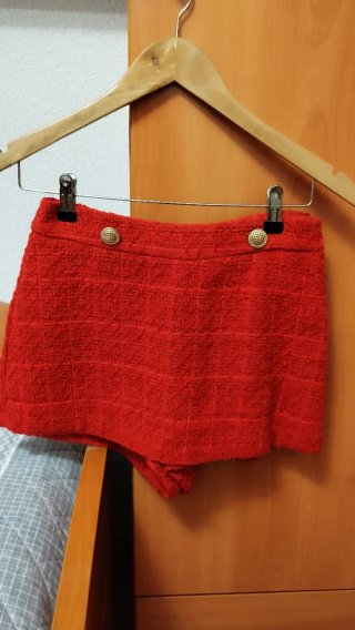Conjunto Tweed Stradivarius Rojo