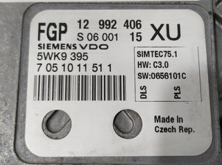 541939 12992406xu centralita motor opel astra twin