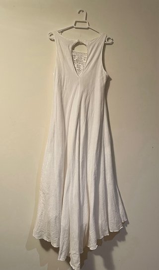 Vestido Ibicenco Largo Blanco Talla L