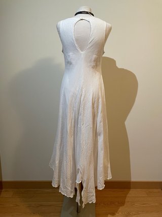 Vestido Ibicenco Largo Blanco Talla L