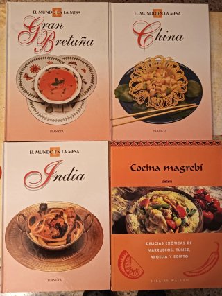 Lote 4 libros de cocina de diferentes paises
