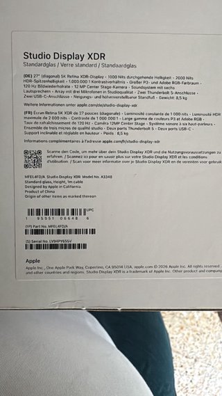 Apple Studio Display XDR Plata