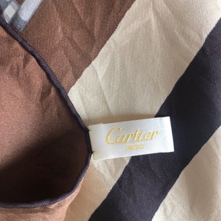 Pañuelo Cartier Tigre Brillante Marrón