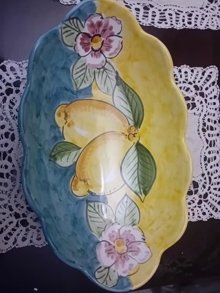 Centrotavola Vietrese Limoni e Fiori