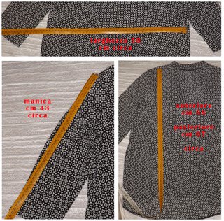 Camicia Donna Nera con Fantasia Floreale tg unica