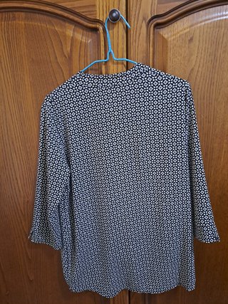 Camicia Donna Nera con Fantasia Floreale tg unica