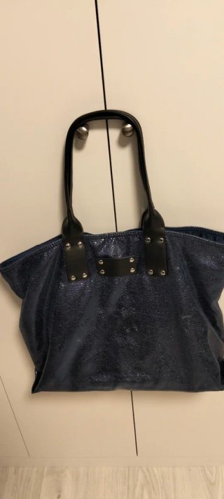 Bolso Azul Brillante Grande