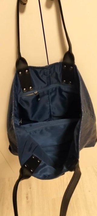 Bolso Azul Brillante Grande