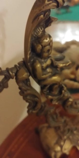 Specchio da tavolo d'epoca reclinabile