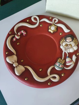 Centrotavola Natalizio Thun Ceramica Rosso