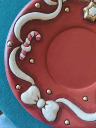 Centrotavola Natalizio Thun Ceramica Rosso