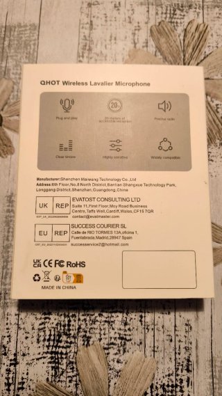 Microfono Lavalier Wireless QHOT per Smartphone