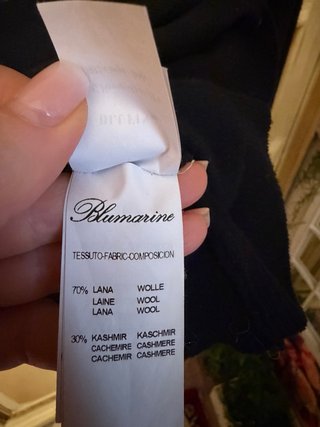 Maglia Blumarine Nera con Pizzo Marrone Tg 46