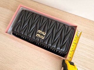 Portafoglio Miu Miu Nero Matelassé