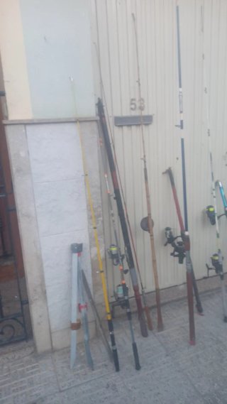 Lote de cañas de pescar