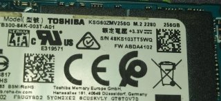 SSD NVMe Toshiba 256GB KSG60ZMV256G