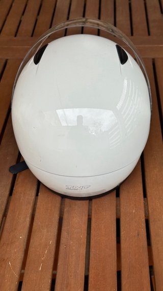 Casco Moto Niños Blanco Brillo