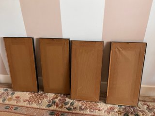 4 Cuadros Art Déco Antiguos