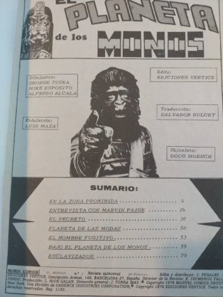EL PLANETA DE LOS MONOS. Número 2.