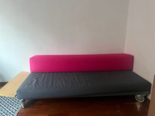 Sofá cama 2x90 con ruedas