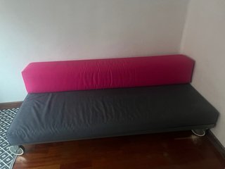 Sofá cama 2x90 con ruedas