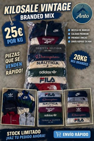 Kilosale Vintage Nike Adidas Lacoste Fila 25€/kg
