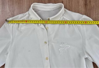 Blusa Vintage Blanca con Bordado