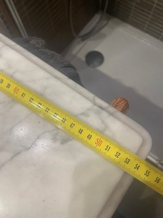 Mueble de baño pino 1m ancho mármol, con lavabo