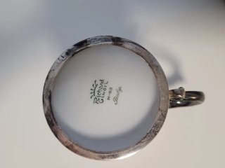 Tête-à-tête in Argento con 2 tazzine Ginori