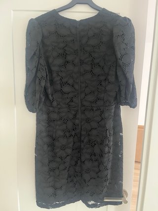 Vestido Mango Negro Encaje Talla L Nuevo