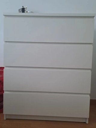 Cómoda 4 cajones Malm Ikea Blanca