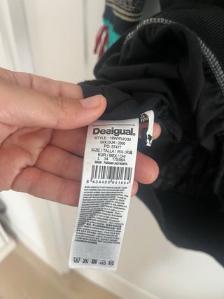Vestido Desigual Negro Brillante Talla L