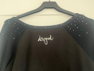 Vestido Desigual Negro Brillante Talla L