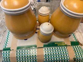 Set Vasi Sale Pepe Ceramica Giallo