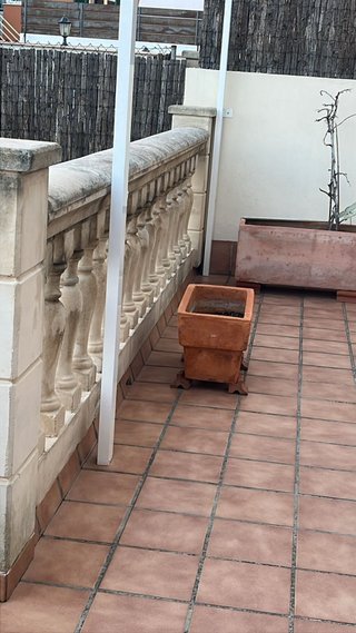 Pérgola estructura metal y tela