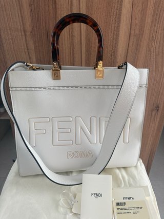 Bolso Fendi Sunshine Mediano Blanco