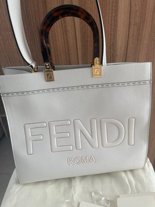 Bolso Fendi Sunshine Mediano Blanco