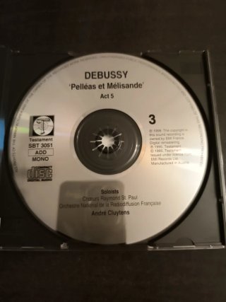 CD Debussy Pelléas et Mélisande Testament