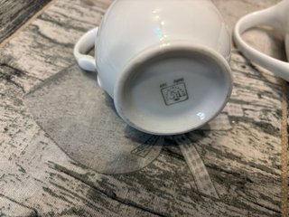Set 2 bricco latte porcellana bianco