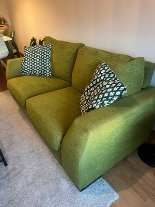 Sofá 3 plazas moderno verde – Desenfundable