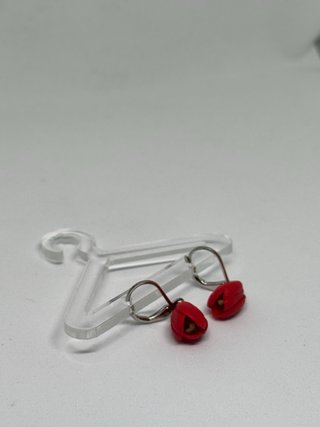 Orecchini tulipano rosso argento