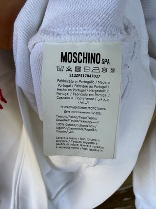 Sudadera Moschino Blanca Unisex
