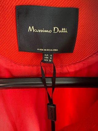 Abrigo Massimo Dutti Rojo anaranjado