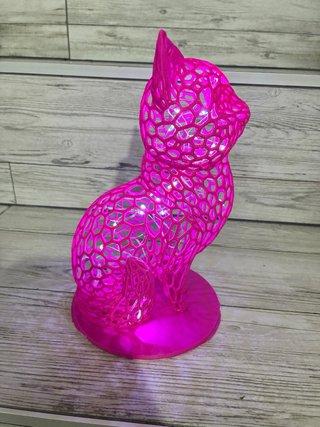 Lampada decorativa gatto rosa