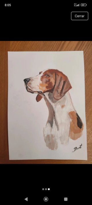 Cuadro Pintura Perro de Caza BizaroS Acrílico